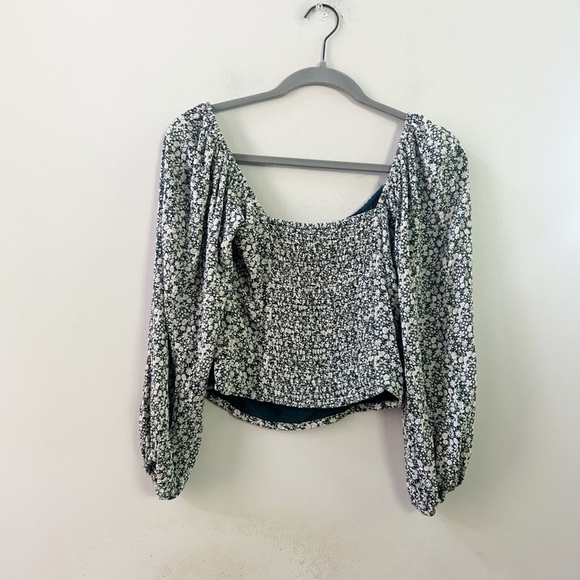 Abercrombie green floral blouse small - Picture 4 of 4